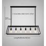 Industrial Vintage 6-Light Pendant Chandelier, Modern Matte Black Finish with Clear Glass Panels Square Linear Pendant Lighting for Kitchen Island Breakfast Bar Dining Room