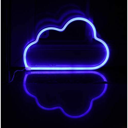 LED Neon Signs Blue Cloud Wall Decorative Night Light for Kids Bedroom Battery and USB Powered Home Decor Neon Light Birthday Gift(NECLDB)
