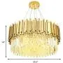 BAYCHEER Crystal Chandelier Round Hanging Lamps 8 Lights Pendant Light Fixture Elegant Ceiling Light Fixture for Dinner Room, Bathroom Bedroom 23.5inch in Brass BAYCHEER Crystal Chandelier Round Hanging Lamps 8 Lights Pendant Light Fixture Elegant Ceiling Light Fixture for Dinner Room, Bathroom Bedroom 23.5inch in Brass
