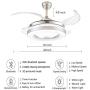 Retractable Ceiling Fan Light with Bluetooth Speaker 3-Color Light Adjustment Ceiling Fan with Remote Invisible Blade Bluetooth Chandelier Fan Light Silent Motor for Bedroom Living Room (42 Inch) Retractable Ceiling Fan Light with Bluetooth Speaker 3-Color Light Adjustment Ceiling Fan with Remote Invisible Blade Bluetooth Chandelier Fan Light Silent Motor for Bedroom Living Room (42 Inch)