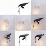 Lux Raven Light, Raven Table Lamp, Crow Design Nordic LED Table Lamp Modern Art Decor Table Lamps Bedside Decor for Living Room Decoration Raven Desk Lamp Mordern Wall Light Latern (B)