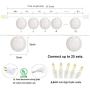 SUNSGNE 8.5Ft Christmas Lantern String Lights:10 Mini Oriental Style White Lanterns Plug in Home & Garden Decorative Lights for Indoor/Outdoor Patio Party Wedding Bedroom Bistro Bar