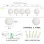SUNSGNE 8.5Ft Christmas Lantern String Lights:10 Mini Oriental Style White Lanterns Plug in Home & Garden Decorative Lights for Indoor/Outdoor Patio Party Wedding Bedroom Bistro Bar
