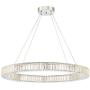 Vesta Chrome Pendant Chandelier 35 1/2& Wide Modern LED Ring Crystal Glass Fixture for Dining Room House Foyer Kitchen Island Entryway Bedroom Living Room - Possini Euro Design Vesta Chrome Pendant Chandelier 35 1/2& Wide Modern LED Ring Crystal Glass Fixture for Dining Room House Foyer Kitchen Island Entryway Bedroom Living Room - Possini Euro Design