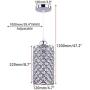 Modern Crystal Pendant Lighting Hanging Pendant Lighting Fixture Adjustable Ceiling Light for Kitchen Dining Room Bedroom Kitchen Island (Silver) Modern Crystal Pendant Lighting Hanging Pendant Lighting Fixture Adjustable Ceiling Light for Kitchen Dining Room Bedroom Kitchen Island (Silver)