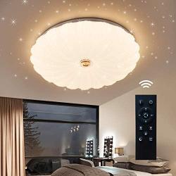 Dimmable LED Ceiling Light, LED Flush Mount Fixture with Remote Control, 13.4in Round LED Ceiling Lamp, for Living Room, Bedroom, Hotel, 27W LED Ceiling Lamp,3 Light Color Changeable(3000K-6000K)