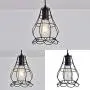 UOFUS Pendant Lighting Metal Industrial Vintage Hanging Ceiling Chandelier Light Fixture Black for Kitchen Home Hallway Dining Room