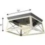Briarwood Collection Whitewashed Two-Light Farmhouse Flush Mount Ceiling Light