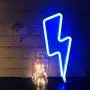 Lightning Bolt Neon Sign for Wall Decor,USB or Battery Decor LED Signs,Neon Lights for Bedroom,Light Up Signs Decorative Neon Light Sign for Home,Christmas,Party,Kids Living Room(Blue)