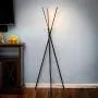 Brightech Stix LED Tripod Floor Lamp for Living Room - Dimmable Modern Standing Lamp, with 3 Lights for Bedroom - Contemporary Office Lighting- Black