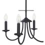 ROSEN GARDEN 4-Light Chandelier with White Linen Drum Shade, Adjustable Chain Hanging Ceiling Lights, Pendant Light Fixture Fitting for Dining Room, Entryway, Hallway and Foyer
