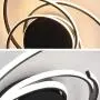 Modern LED Dimmable Ceiling Light with Remote Control Kitchen Island Lamp Dining Table Creative Spiral Flower Shape Design Metal Acrylic Ceiling Chandelier Lighting for Living Room Bedroom light Black