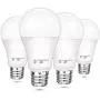 Dusk to Dawn Light Sensor Bulbs, A19 12W(100 Watt Equivalent) LED Auto On Off Light Bulbs, 1200 Lumens, E26 Base, Daylight White 5000K Smart Sensor Lights Outdoor Indoor for Porch Garage Yard, 4-Pack