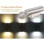 Cloudy Bay 3 Color LED Outdoor Up and Down Porch Light with Photocell,120V 20W 3000K/4000K/5000K Selectable, Dusk to Dawn Photocell, Brushed Nickel, Aluminum Light Body, Weater Resistance,Pack of 2