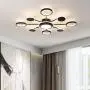 FangYanMei LED Chandelier Modern Acrylic Ceiling Lights Black Metal Lighting, Close to Ceiling Light Nordic Restaurant LED Pendant Lights Lamp Used for Living Room Bedroom Dining Room Lighting
