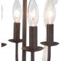 LOG BARN Farmhouse Chandelier Light Fixture Dining Room, 4-Light Wood Lantern Pendant Lighting for Kitchen Island, 16” Dia (Distressed White)