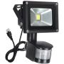 FAISHILAN Motion Sensor Flood Light 10W LED IP65 Waterproof Security Lights 6000K, 800 Lumen, US 3-Plug Outdoor Wall Light