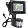 FAISHILAN Motion Sensor Flood Light 10W LED IP65 Waterproof Security Lights 6000K, 800 Lumen, US 3-Plug Outdoor Wall Light