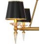 Manhattan Burnished Brass Large Wagon Wheel Chandelier 37 1/2'' Wide Modern Glass Spike Black Shades 6-Light Fixture for Dining Room House Foyer Kitchen Island Entryway Bedroom - Possini Euro Design