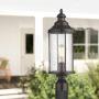 Odeums Outdoor Post Lights Fixture, Exterior Post Sconces, Outdoor Pillar Lights, Porch Post Lighting, Oil Rubbed Bronze Finish with Seeded Glass