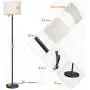 Lifeholder Floor Lamp, Mid Century Standing Lamp Include A Warm White Edison Bulb, 3 Way Dimmable Floor Lamp with Line Fabric Shade, Touch Floor Lamps Idea for Bedroom, Living Room or Office Lifeholder Floor Lamp, Mid Century Standing Lamp Include A Warm White Edison Bulb, 3 Way Dimmable Floor Lamp with Line Fabric Shade, Touch Floor Lamps Idea for Bedroom, Living Room or Office