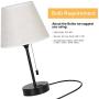 HAITRAL Modern Table Lamps with Dual USB Ports, Bedside Desk Lamps for Bedroom, Living Room, Office Black/Tan
