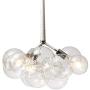 CUICAN Modern Artistic Glass Chandelier，LED Pendant lamp 3 Lights 9 Glass Bubble Design for Bar Coffee Shop Dining Room Decoration Hanging lamp-WhiteA 68x50cm(27x20inch)
