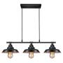 Industrial Kitchen Island Pendant Light, Elibbren Rustic Farmhouse 3-Lights Pendant, Vintage Hanging Light Fixture for Kitchen Dining Room