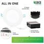 Sunco Lighting 12 Pack 4 Inch Slim LED Downlight with Junction Box,10W=60W, 650 LM, Dimmable, 3000K Warm White, Recessed Jbox Fixture, Simple Retrofit Installation - ETL & Energy Star