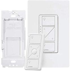 Lutron Caseta Smart Home Dimmer Switch and Pico Remote Kit, Works with Alexa, Apple HomeKit, and the Google Assistant | P-PKG1WB-WH | White