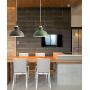 STGLIGHTING Wooden Socket Pendant Light with 15ft Plug-in UL On/Off Dimmer Switch Cord Macaron Grey Lampshade Light Fixtures Nordic Minimalist Loft Style Lamps for Dining Room Bulbs Not Included