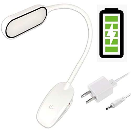 Clip On Light Rechargeable Battery Operated Reading Light - Adjustable Led Clip On Lamp - Clip Lamp for Bed Lights - Desk Light