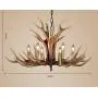 EFFORTINC Antlers Vintage Style Resin 6 Light Chandeliers, American Rural Countryside Antler Chandeliers,Living Room,Bar,Cafe, Dining Room Deer Horn Chandeliers