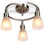 Tangkula 3-Light Ceiling Light, Flush Mount Ceiling Lamp, Adjustable Spotlight Spiral Ceiling Fixture for Kitchen, Hallway, Living Room & Bedroom (Nickel)
