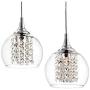Encircled Crystal Chrome Large Multi Light Linear Pendant Chandelier 45 1/4'' Wide Modern Crystal Bead Clear Glass Shades 6-Light Fixture for Kitchen Island Dining Room - Possini Euro Design