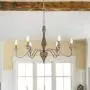 GOMUNIN Vintage Wooden Farmhouse Chandelier Retro Hanging Light Rust Arms Pendant Lighting,for Dining Room Kitchen Living Room,Metal & Wood,6 Lights GOMUNIN Vintage Wooden Farmhouse Chandelier Retro Hanging Light Rust Arms Pendant Lighting,for Dining Room Kitchen Living Room,Metal & Wood,6 Lights