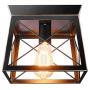HMVPL Industrial Pendant Lighting Fixtures,Farmhouse Flush Mount Close to Ceiling Light Mini Ceiling Lamp One-Light for Kitchen Island Dining Room Bedroom Foyer Hallway