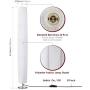Floor Lamps for Bedrooms Living Room - Albrillo 46 Inch Tall Modern Standing Light, Floor Lamp for Office Dorm Fabric Shade Decorative