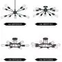 BONLICHT Mid Century Modern Chandelier 10-Light Semi Flush Mount Ceiling Light Oil-Rubbed Bronze Sputnik Chandelier Industrial Vintage Starburst Lighting for Living Room Dining Room Kitchen Bedroom BONLICHT Mid Century Modern Chandelier 10-Light Semi Flush Mount Ceiling Light Oil-Rubbed Bronze Sputnik Chandelier Industrial Vintage Starburst Lighting for Living Room Dining Room Kitchen Bedroom