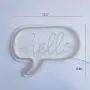 Divatla Unique White Neon Sign Hello for Bar Iconic Game Room,Hello Neon Sign with 3D Art, Powed by USB Neon Sign. Neon Light Sign with Dimmable Switch.
