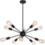 Sputnik Chandelier 10 Light Ceiling Lamp Black Modern Pendant Lighting Industrial Vintage Ceiling Light Fixture for Dining Room Bedroom Kitchen Living Room Foyer Hallway