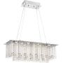 Boyne Chrome Crystal Linear Pendant Chandelier 29 3/4'' Wide Modern LED 10-Light Fixture for Kitchen Island Dining Room - Possini Euro Design