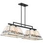 Corvallis Black Large Linear Island Pendant Chandelier 46'' Wide Modern Tiffany Style Art Glass 2-Light Fixture for Kitchen Island Dining Room - Robert Louis Tiffany