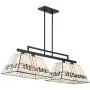 Corvallis Black Large Linear Island Pendant Chandelier 46'' Wide Modern Tiffany Style Art Glass 2-Light Fixture for Kitchen Island Dining Room - Robert Louis Tiffany