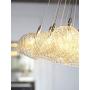 Wired Chrome Aluminum Multi Light Pendant Chandelier 23 1/2'' Wide Modern Mouth Blown Cup Glass 19-Light Fixture for Dining Room House Island Entryway Bedroom Living Room - Possini Euro Design