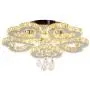 LED Crystal Chandelier Modern Ceiling Light 5-Heart Shape Chandelier Lighting Fixture Flush Mount Pendant Light for Bedroom Living Room Hobby Hallway,Warm White