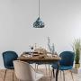 BAYCHEER Tiffany Style Stained Glass Classic Blue Mini Pendant Light Chandelier Decorative Hanging Lamp Pendant Lighting Adjustable Ceiling Fixture 1 Light for Living Room Dinning Room Kitchen