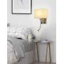 Liylan Bedroom Wall Sconce Lighting Plug in Cord,Modern Bedside Wall Mount Reading Lamp,Wall Light Fixtures LED 3W 3000K with USB Port Switch Brushed Nickel Finish for Living Room Hotel