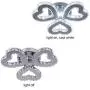 Modern 3 Heart Rings Crystal Chandelier Ceiling Light Fixture LED Pendant Lamp for Living Room Dinning Room Bedroom Indoor Lighting (Heart Cool White)