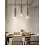 MOTINI 1-Light LED Pendant Light Adjustable Height Mini Modern Black Pendant Light Fixture for Kitchen Island Dining Room Bedroom, 7W Warm White 3000K